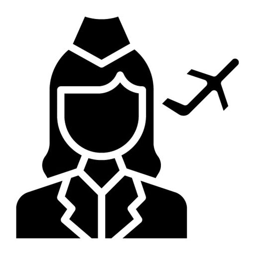 Flight Attendant Glyph Icon | Diversity