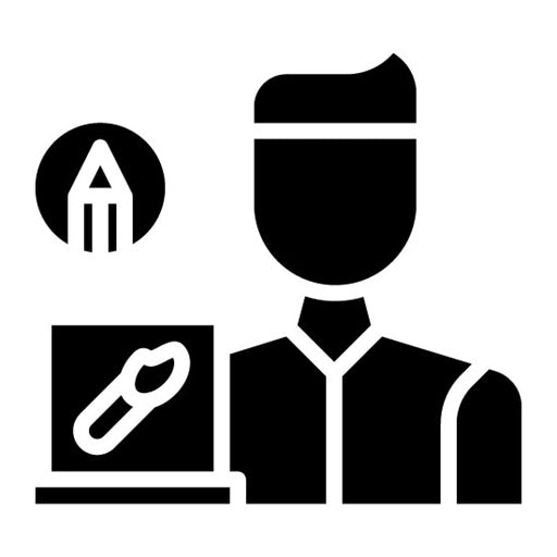 Graphic Designer Glyph Icon | Diversity