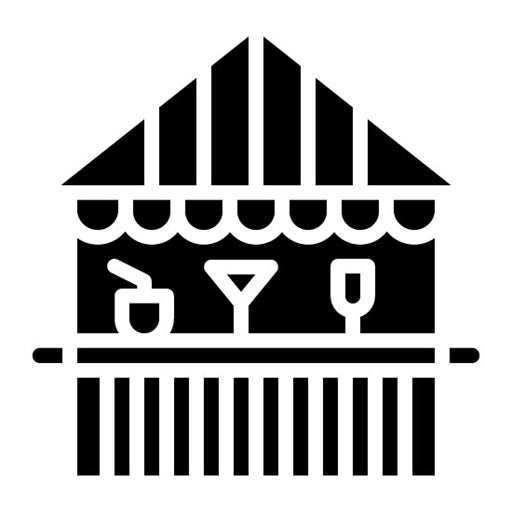 Beach Bar Glyph Icon