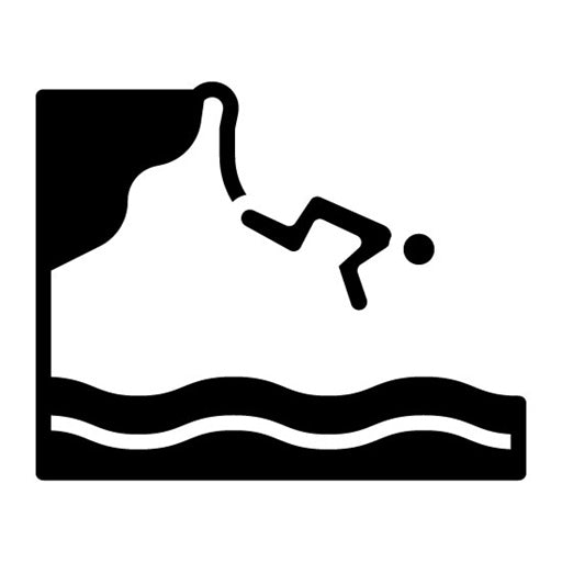 Cliff Diving Glyph Icon