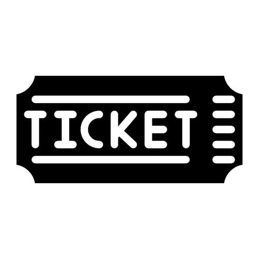 Ticket Glyph Icon | Beach Resort