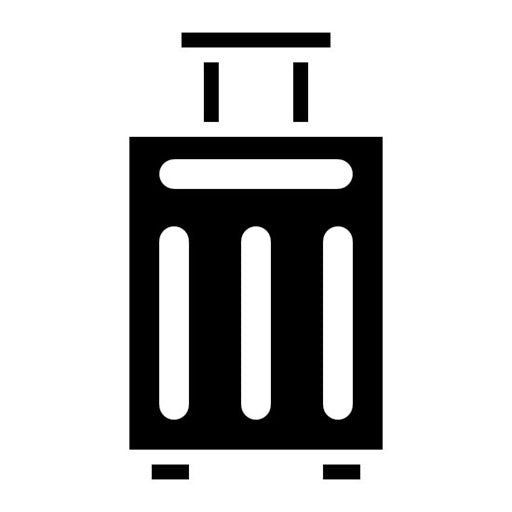 Luggage Glyph Icon | Beach Resort