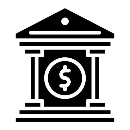 Bank Glyph Icon | Luxury