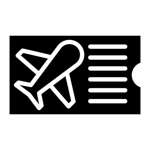 Plane Ticket Glyph Icon
