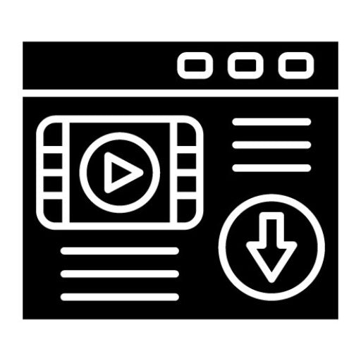 Webpage Download Glyph Icon