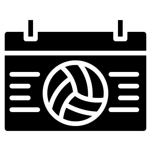 Calendar Glyph Icon | Volleyball