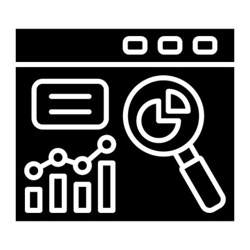 Search Statistics Glyph Icon | SEO and SEM