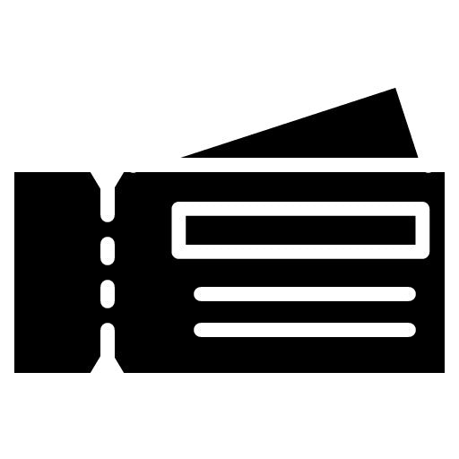 Ticket Glyph Icon | Volleyball