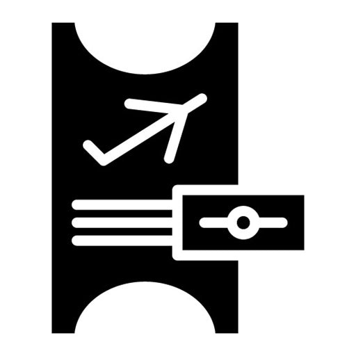 Airfare Reimbursement Glyph Icon