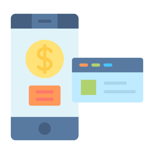 Smartphone Payment Flat Icon