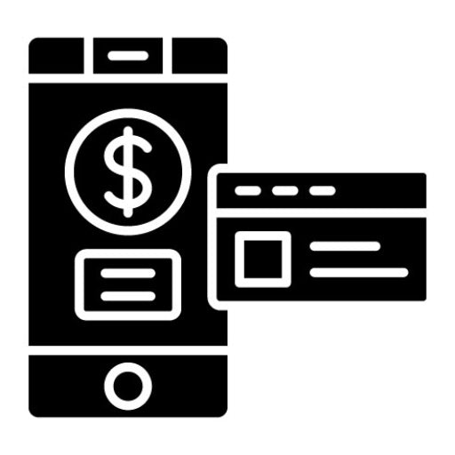 Smartphone Payment Glyph Icon