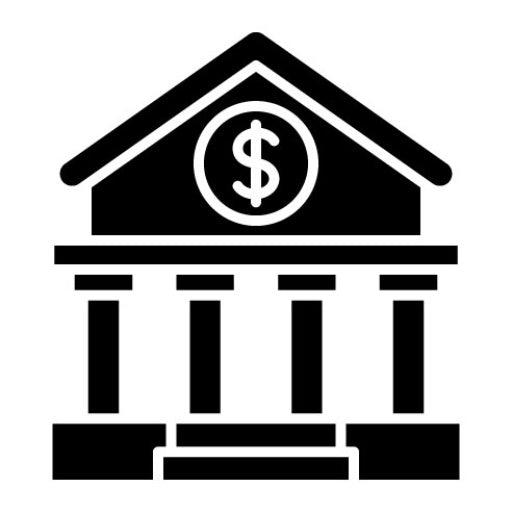 Bank Glyph Icon | Banking and Finance