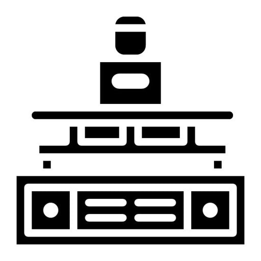 Gas Carburising Furnace Glyph Icon