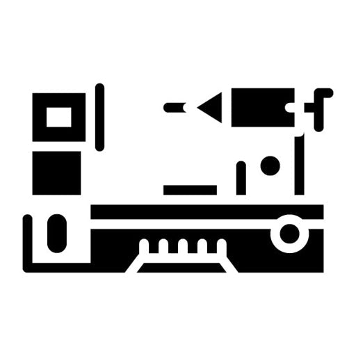 Lathe Machine Glyph Icon