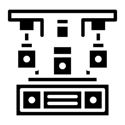 Withdrawal Starightening Machine Glyph Icon