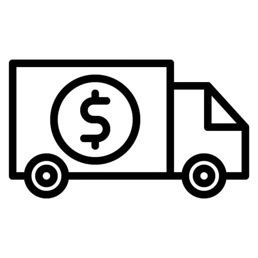 Cash Transfer Vehicle Icon | Trading