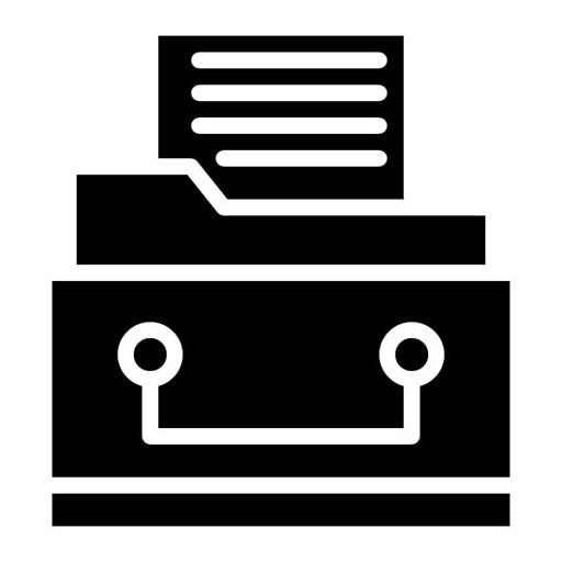 Files in Drawer Glyph Icon