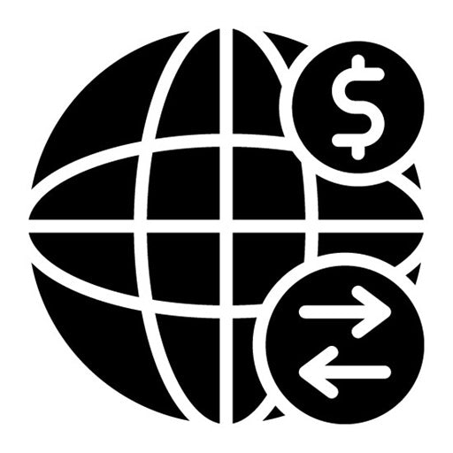 Global Cash Transfer Glyph Icon
