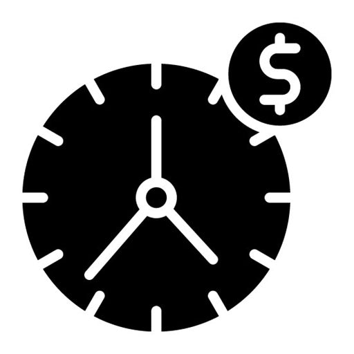 Time Based Currency Glyph Icon