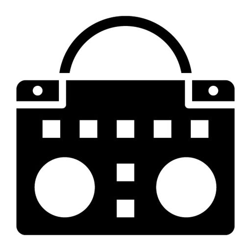 Boombox Glyph Icon | Retro