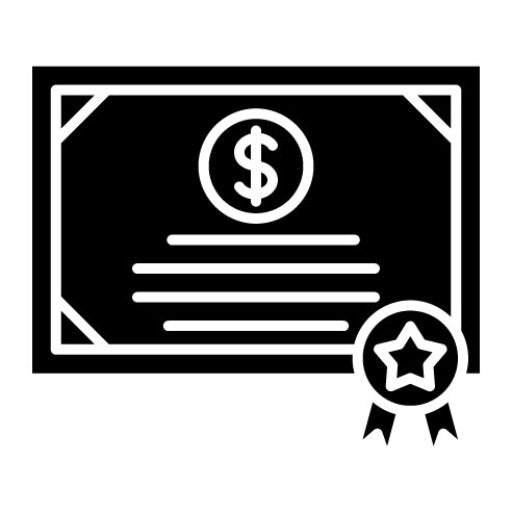 Certificate Glyph Icon | Banking and Finance