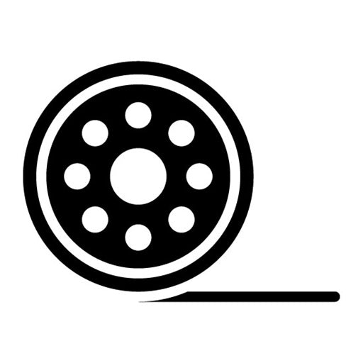 Film Reel Glyph Icon | Retro