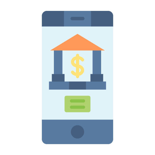 Mobile Banking Flat Icon