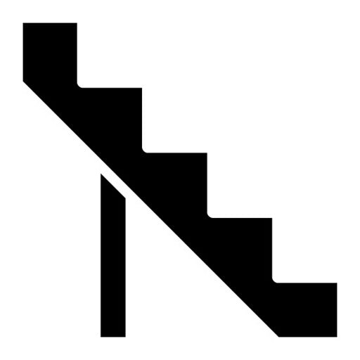 Staircase Glyph Icon | Retro