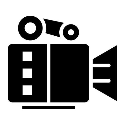 Video Camera Glyph Icon | Retro