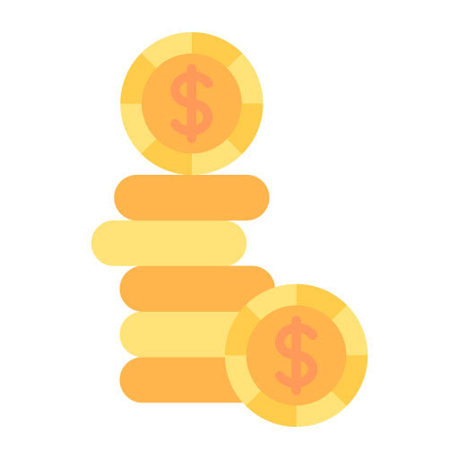 Banking Coins Flat Icon