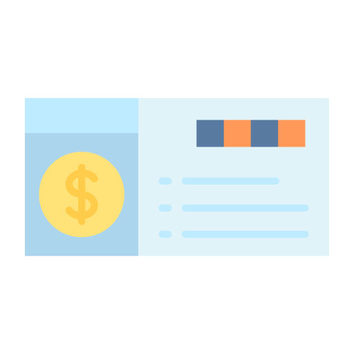 Cheque Flat Icon