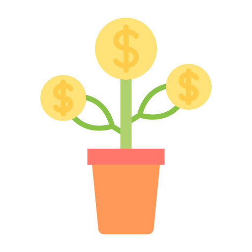 Money Plant Flat Icon