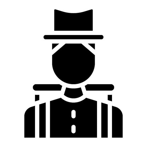 Adventurer Male Glyph Icon