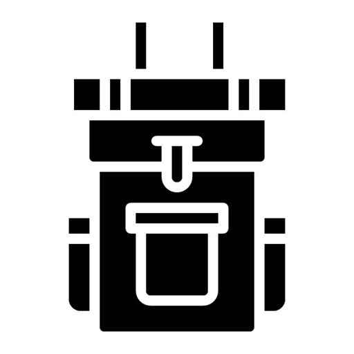 Backpacking Glyph Icon
