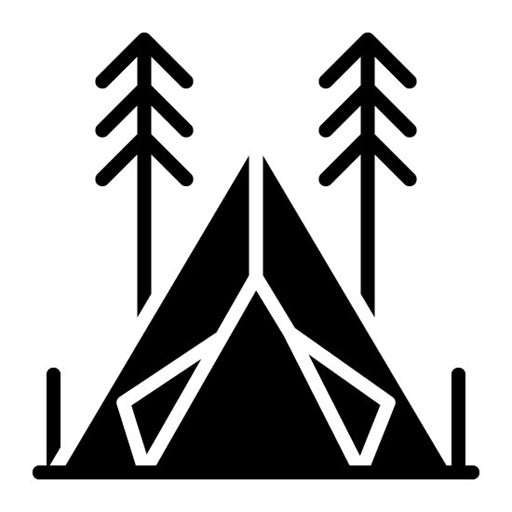 Camping Glyph Icon