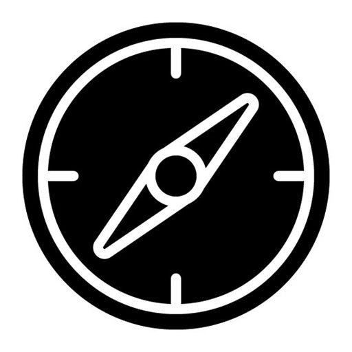 Compass Glyph Icon