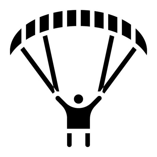 Paragliding Glyph Icon