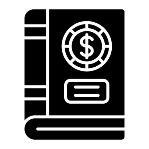 Accounting Book Glyph Icon | Banking and Finance