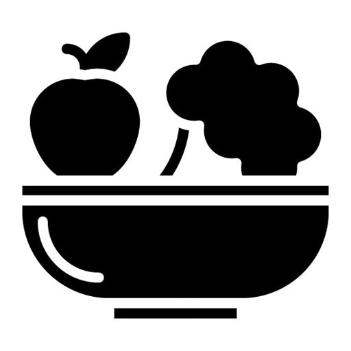 Vegetarian Food Glyph Icon