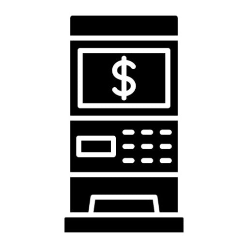 ATM Glyph Icon | Banking and Finance