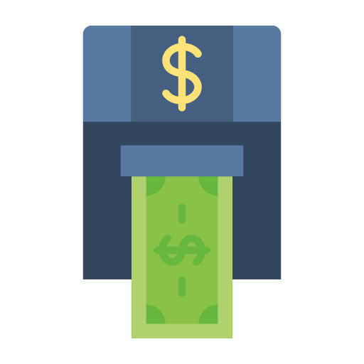 Cash Withdrawal Flat Icon