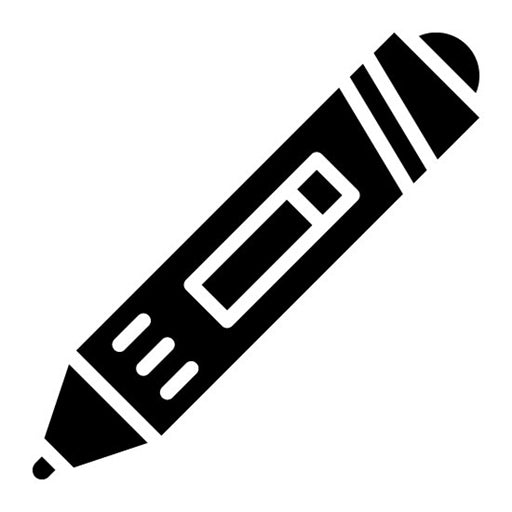 3d Pen Glyph Icon