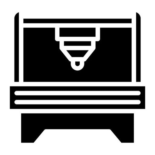 Cnc Machine Glyph Icon | Printing