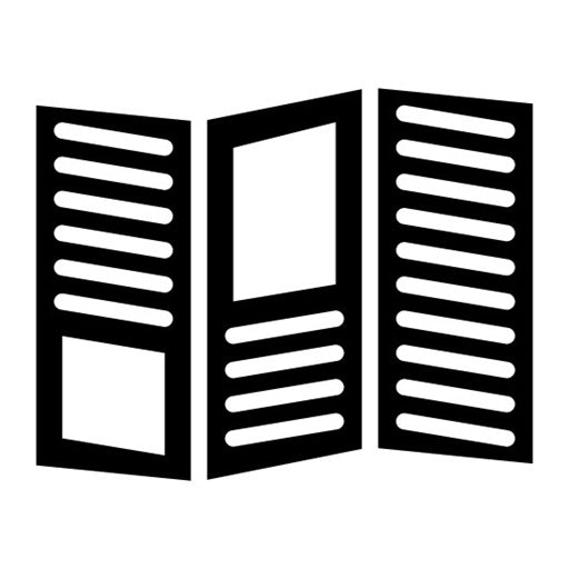 Folded Booklet Glyph Icon