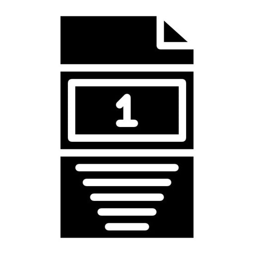 One Page Glyph Icon