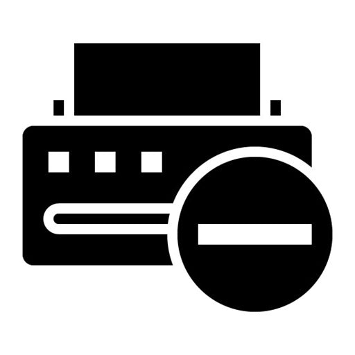 Printer Error Glyph Icon