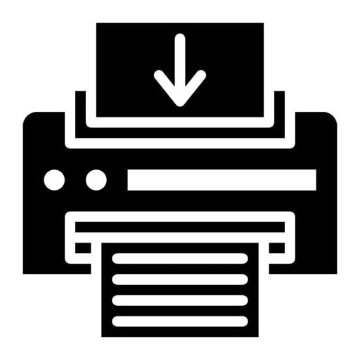 Send To Printer Glyph Icon