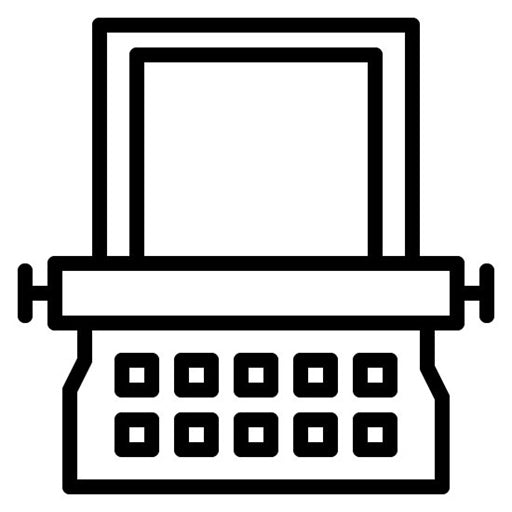 Typewriter With Screen Icon