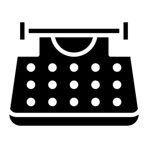 Typewriter Without Paper Glyph Icon