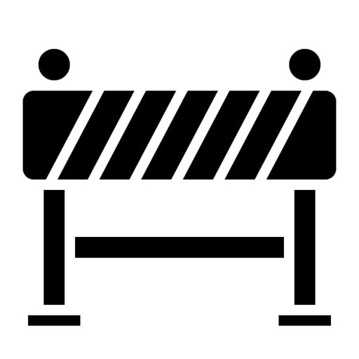 Barrier Glyph Icon | Railway